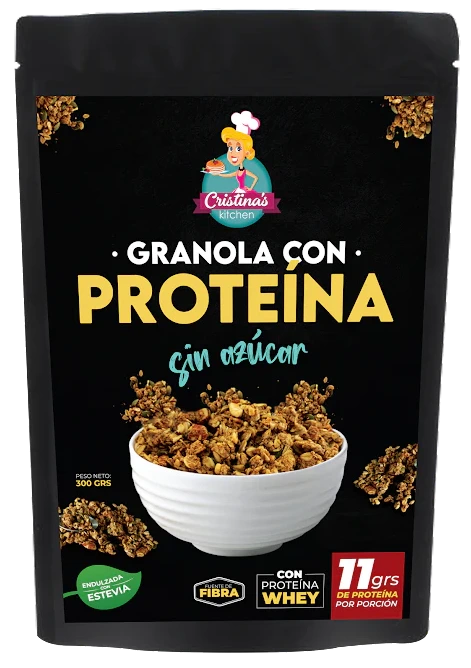 GRANOLA CON PROTEÍNA SIN AZÚCAR CHRISTMAS KITCHEN 300G