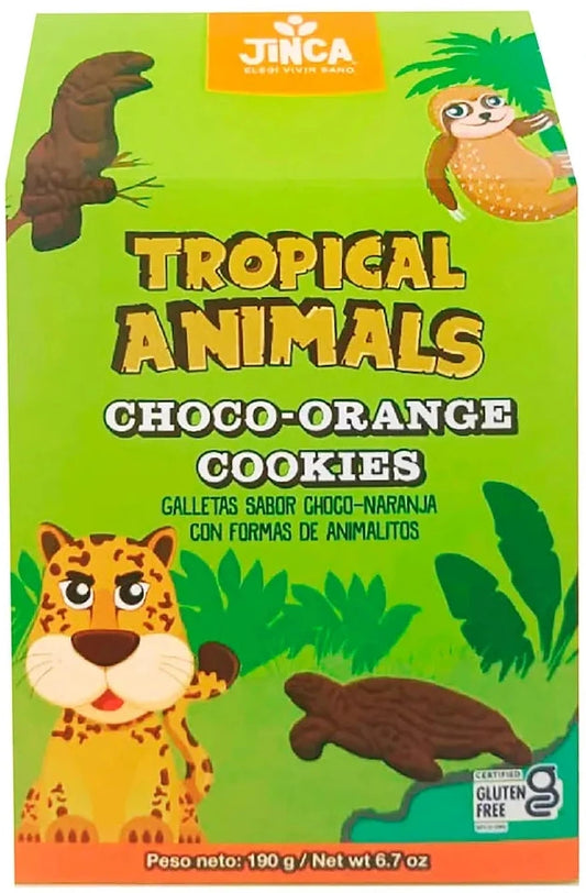 GALLETA GLUTEN FREE CHOCO-NARANJA ANIMAL JINCA 190G