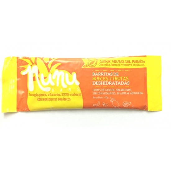 BARRA NUECES Y FRUTAS NUNU 40g