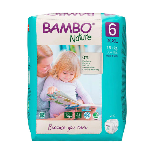 PAÑALES TALLA 6XXL BAMBO NATURE 20 UNIDADES