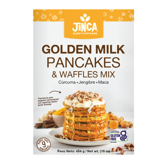 PREMEZCLA PANCAKE GOLDEN MILK WAFFLES MIX JINCA 454G
