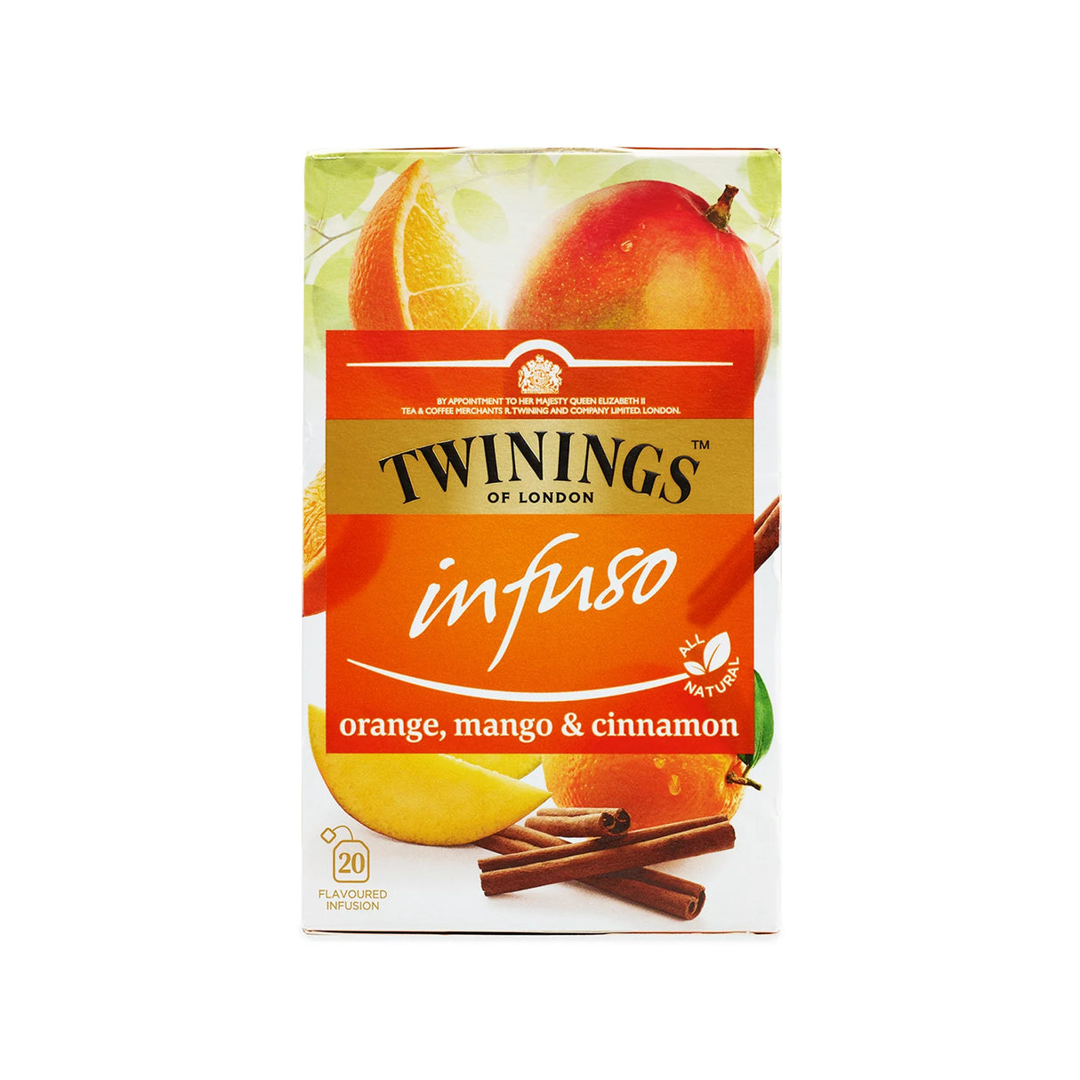 TÉ INFUSIÓN MANGO ORANGE & CINNAMON - TWININGS OF LONDON 20 UNIDADES