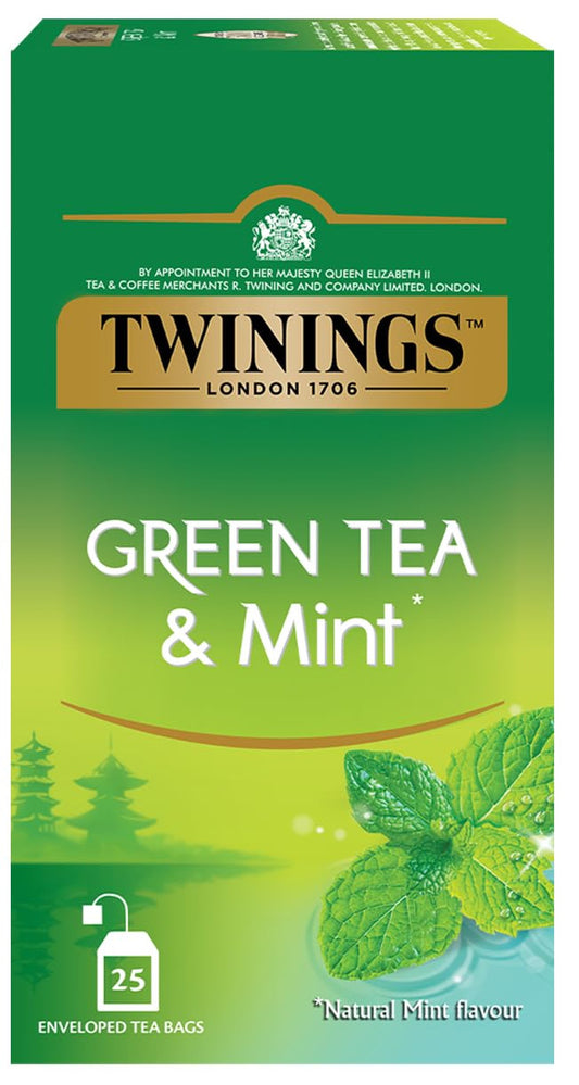 GREEN TEA MINT TWININGS 25 UNIDADES