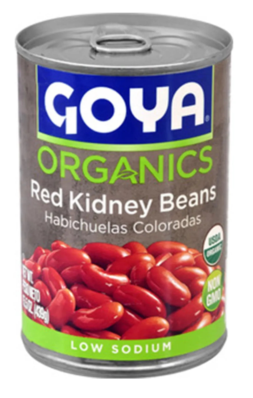 FRIJOLES ROJOS ORGÁNICOS CON SAL MARINA GOYA LATA 439G