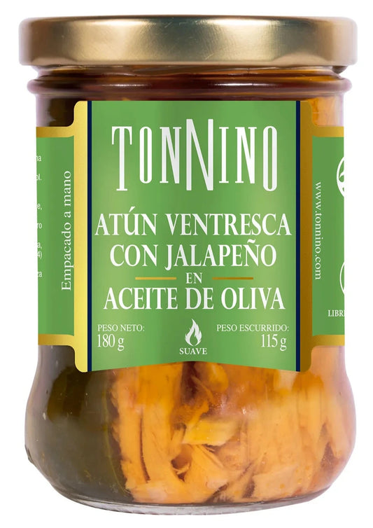 ATÚN VENTRESCA CON JALAPEÑO TONNINO 180G