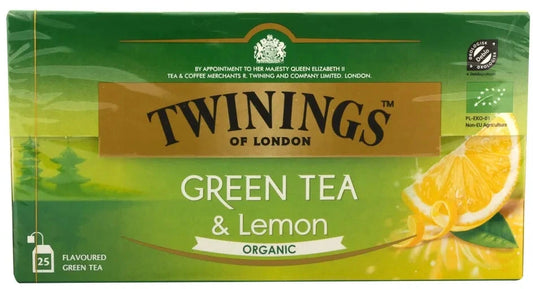 TÉ VERDE ORGÁNICO CON LIMÓN TWININGS OF LONDON 25 UNIDADES