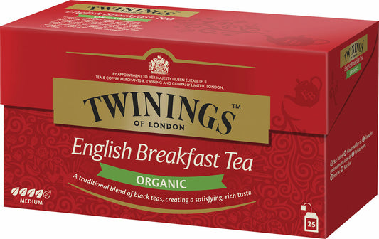 TÉ ENGLISH BREAKFAST ORGÁNICO TWININGS OF LONDON 25 UNIDADES
