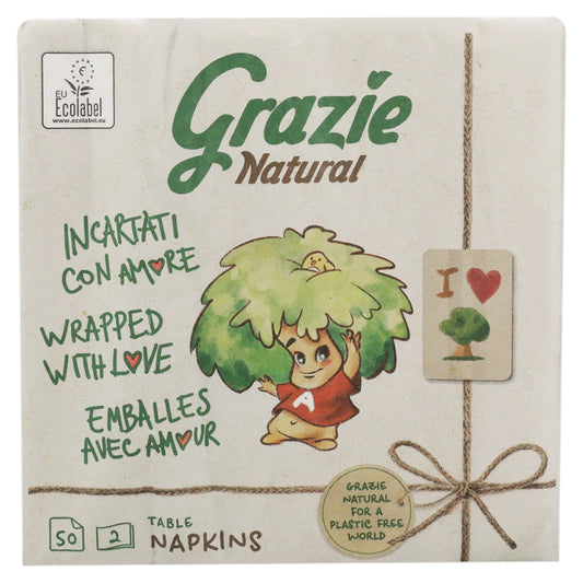 SERVILLETAS GRAZIE NATURAL 50 UNIDADES