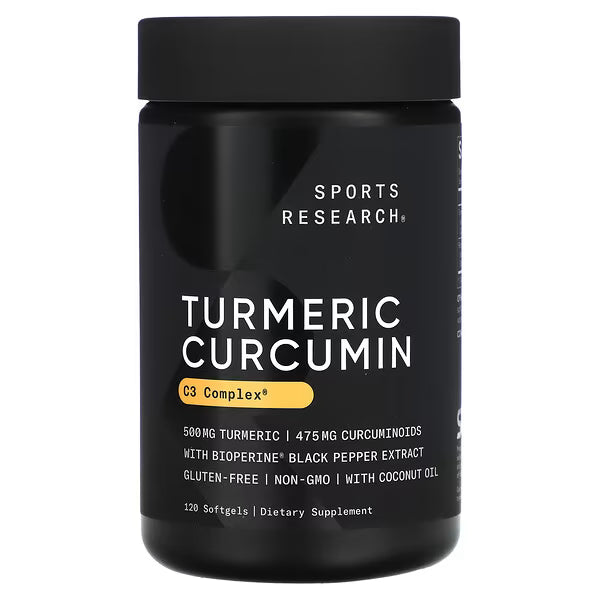 CAPSULAS BLANDAS TURMERIC CURCUMIN SPORTS RESEARCH 120u