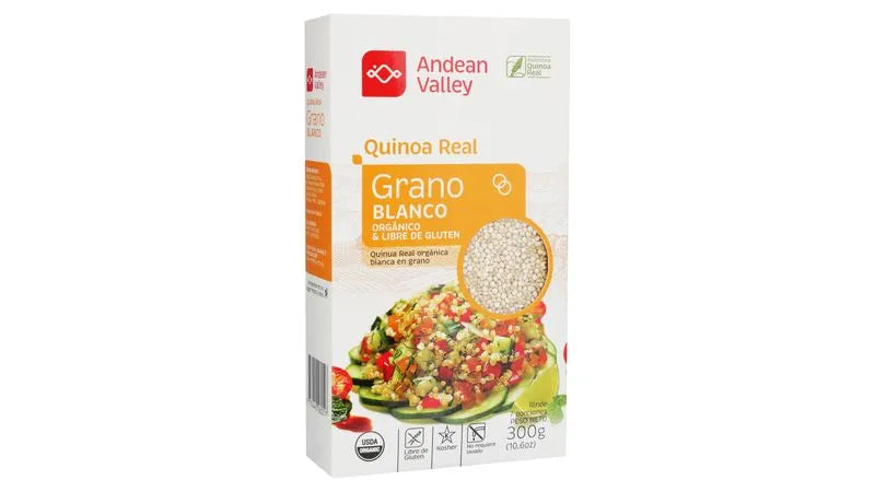 QUINOA GRANO BLANCO ORGÁNICO ANDEAN VALLEY 300G