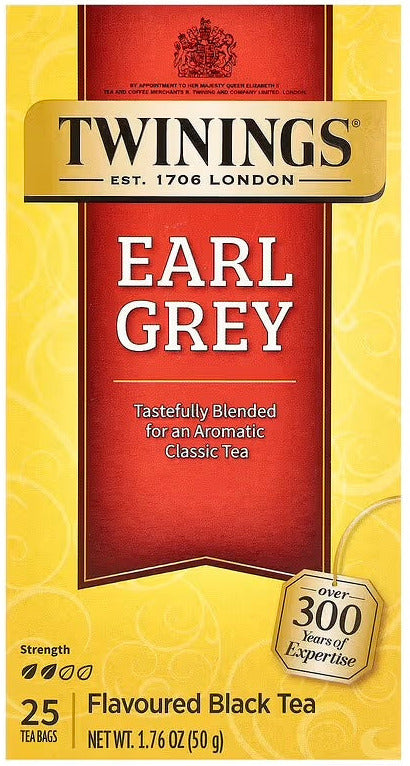 TÉ EARL GREY ORGÁNICO TWININGS OF LONDON  - LIGHT - 25 UNIDADES