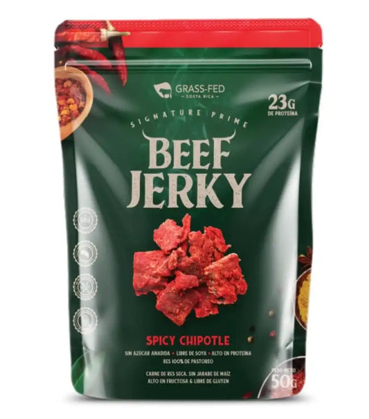 CARNE BEEF JERKY SPICY CHIPOTLE GRASS FED 50G