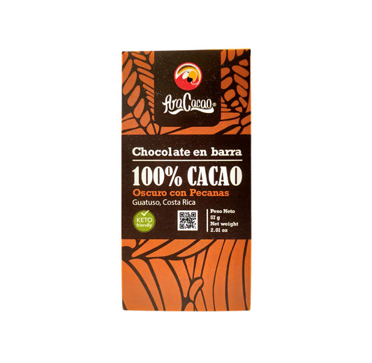 CHOCOLATE BARRA PECANAS 100% ARACACAO 57G