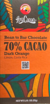 CHOCOLATE BARRA NARANJA 70% ARACACAO