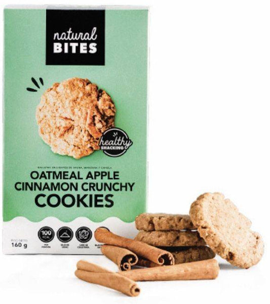 GALLETAS AVENA MANZANA CANELA NATURAL BITES 160G
