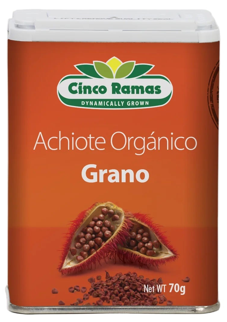 ACHIOTE GRANO ORGÁNICO CINCO RAMAS 70G