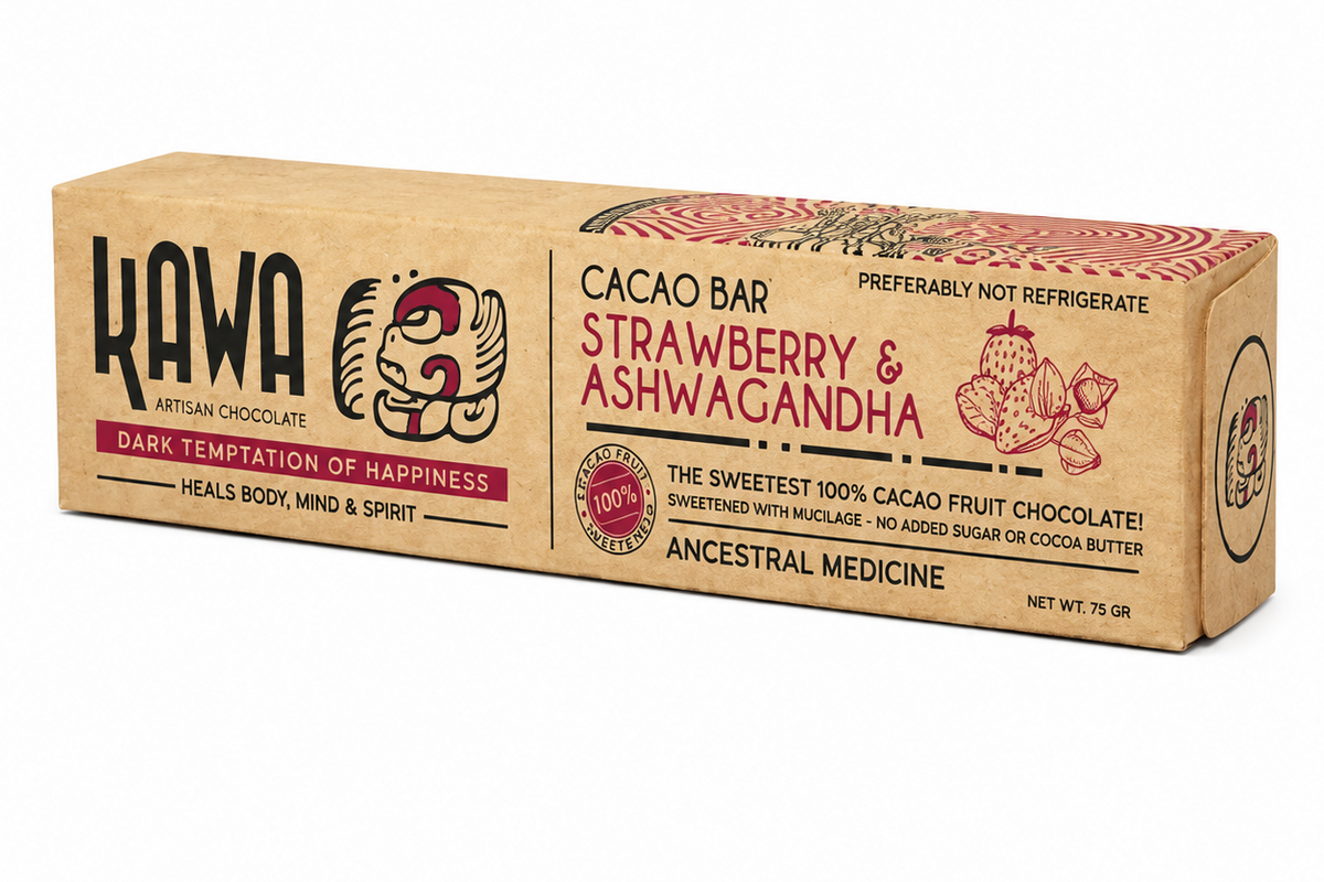 BARRA DE CACAO - FRESA KAWA 75G