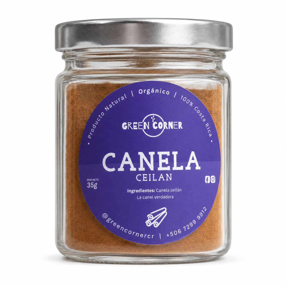 CANELA EN POLVO GREEN CORNER FRASCO 40G