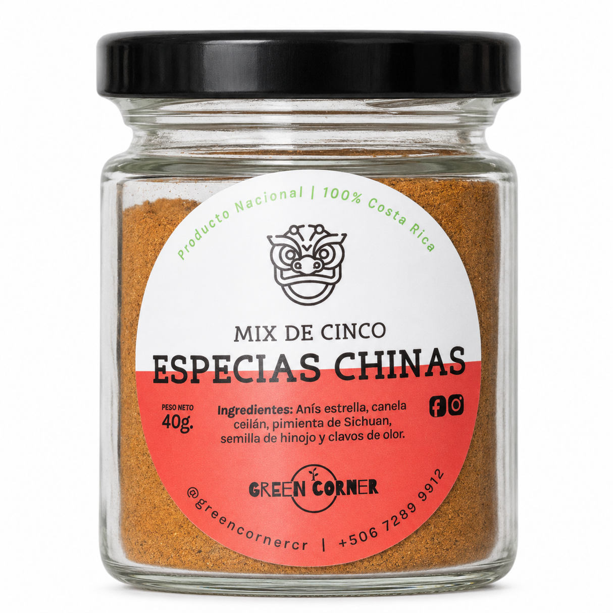 5 ESPECIAS CHINAS GREEN CORNER FRASCO 40G
