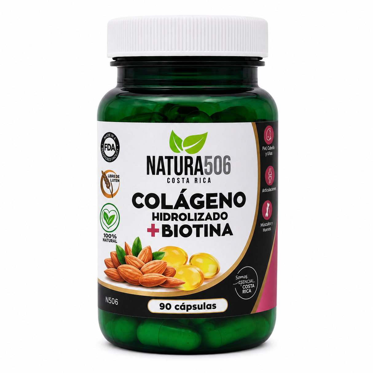 CÁPSULAS COLÁGENO HIDROLIZADO CON BIOTINA 90 CÁPSULAS