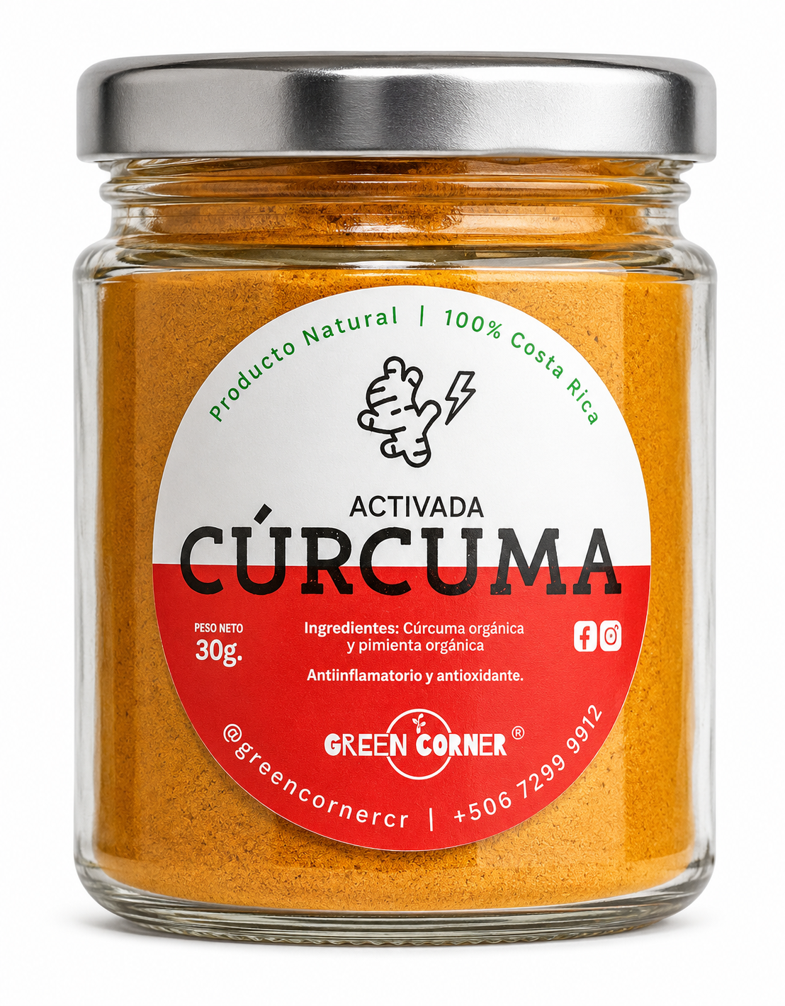CÚRCUMA ACTIVADA GREEN CORNER FRASCO 40G