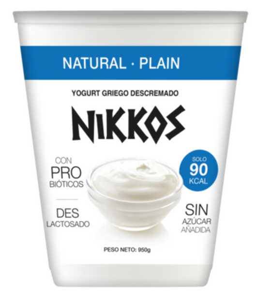 YOGURT GRIEGO DESCREMADO NIKKOS 950G