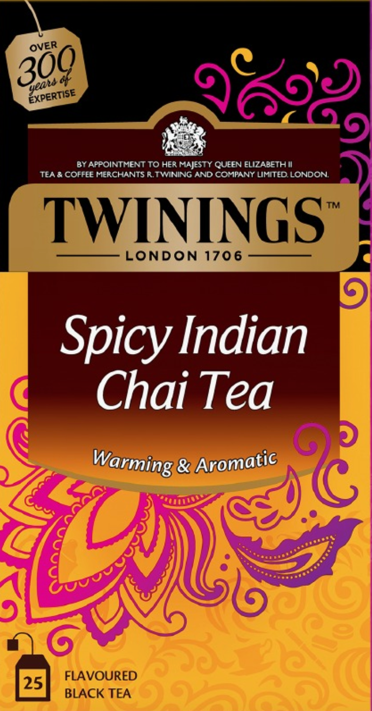 TÉ SPICY INDIAN CHAI TWININGS OF LONDON - 25 UNIDADES