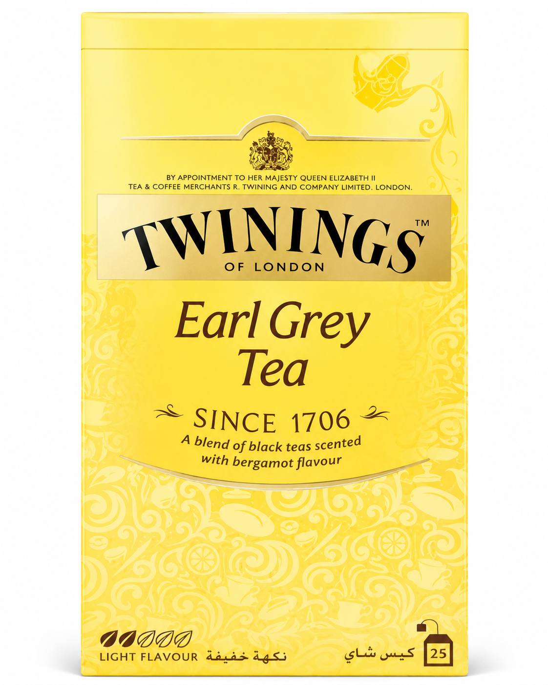 TÉ EARL GREY TWININGS OF LONDON - LIGHT - 25 UNIDADES