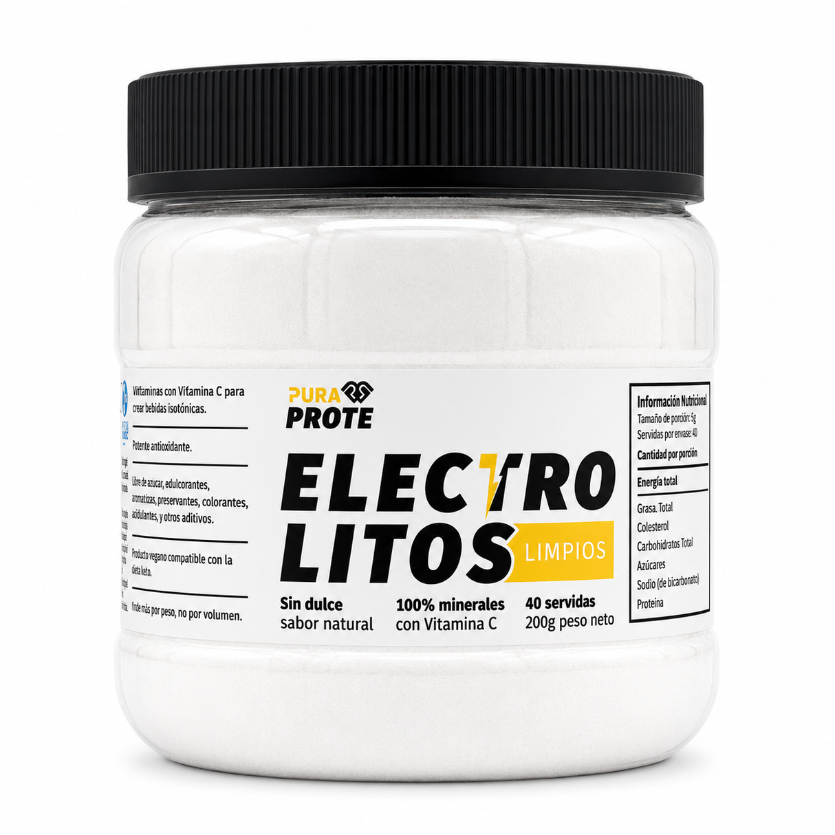 ELECTROLITOS LIMPIOS PURA PROTE 200g