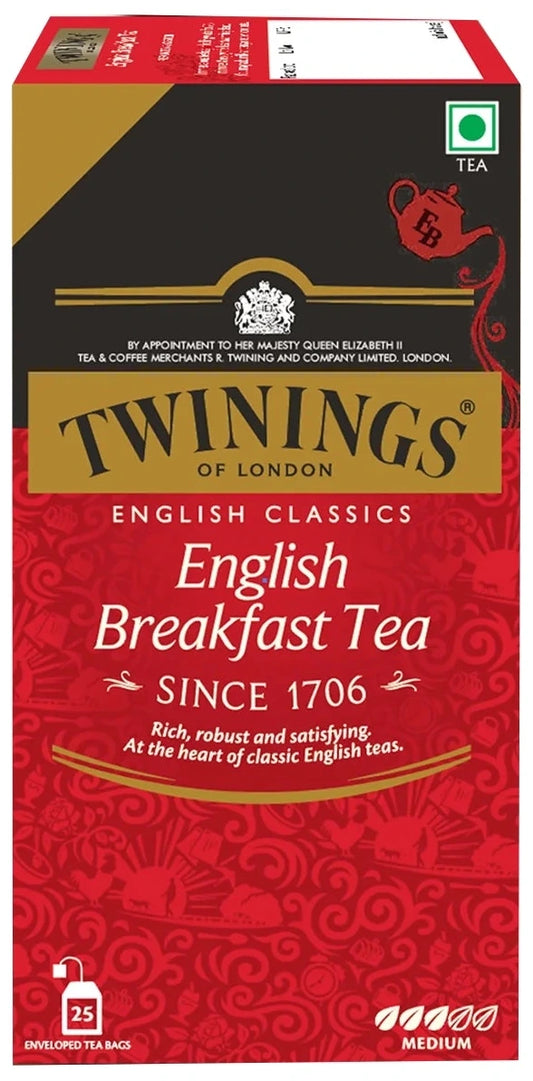 TÉ ENGLISH BREAKFAST TWININGS OF LONDON 25 UNIDADES