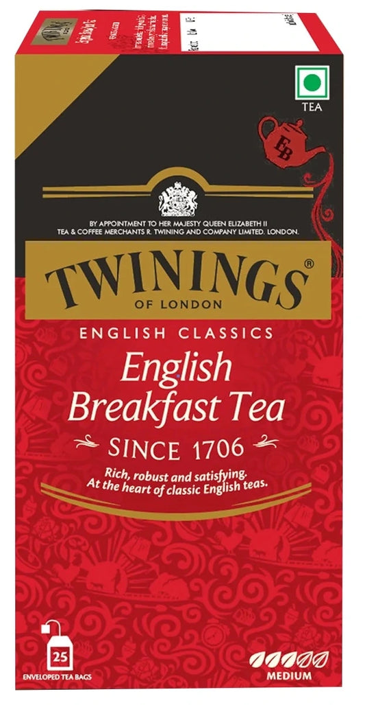 TÉ DESCAFEINADO ENGLISH BREAKFAST TWININGS OF LONDON 25 UNIDADES