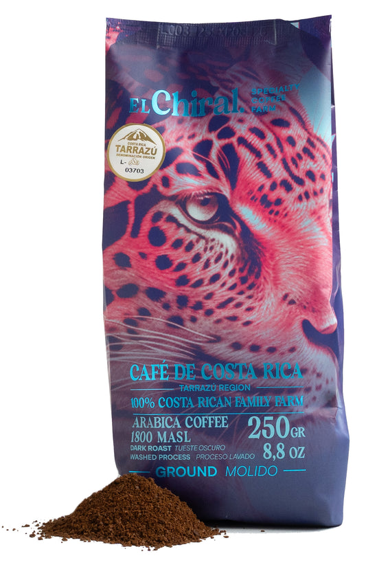CAFÉ MOLIDO PROCESO LAVADO TUESTE OSCURO EL CHIRAL 250G