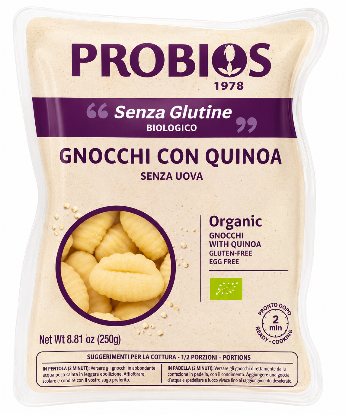 PASTA GNOCCHI CON QUINOA SENZA UOVA 250G