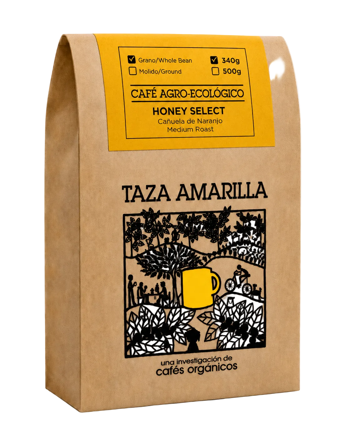CAFE AGRO-ECOLÓGICO HONEY SELECT TAZA AMARILLA 340G