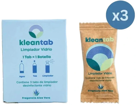 TABLETAS  PARA LIMPIADOR DE VIDRIO ALOE VERA - KLEAN KANTEEN