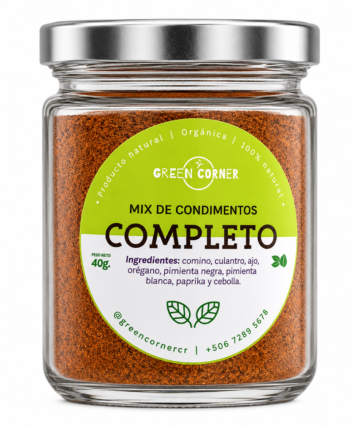 MIX CONDIMENTOS COMPLETO GREEN CORNER FRASCO 40G