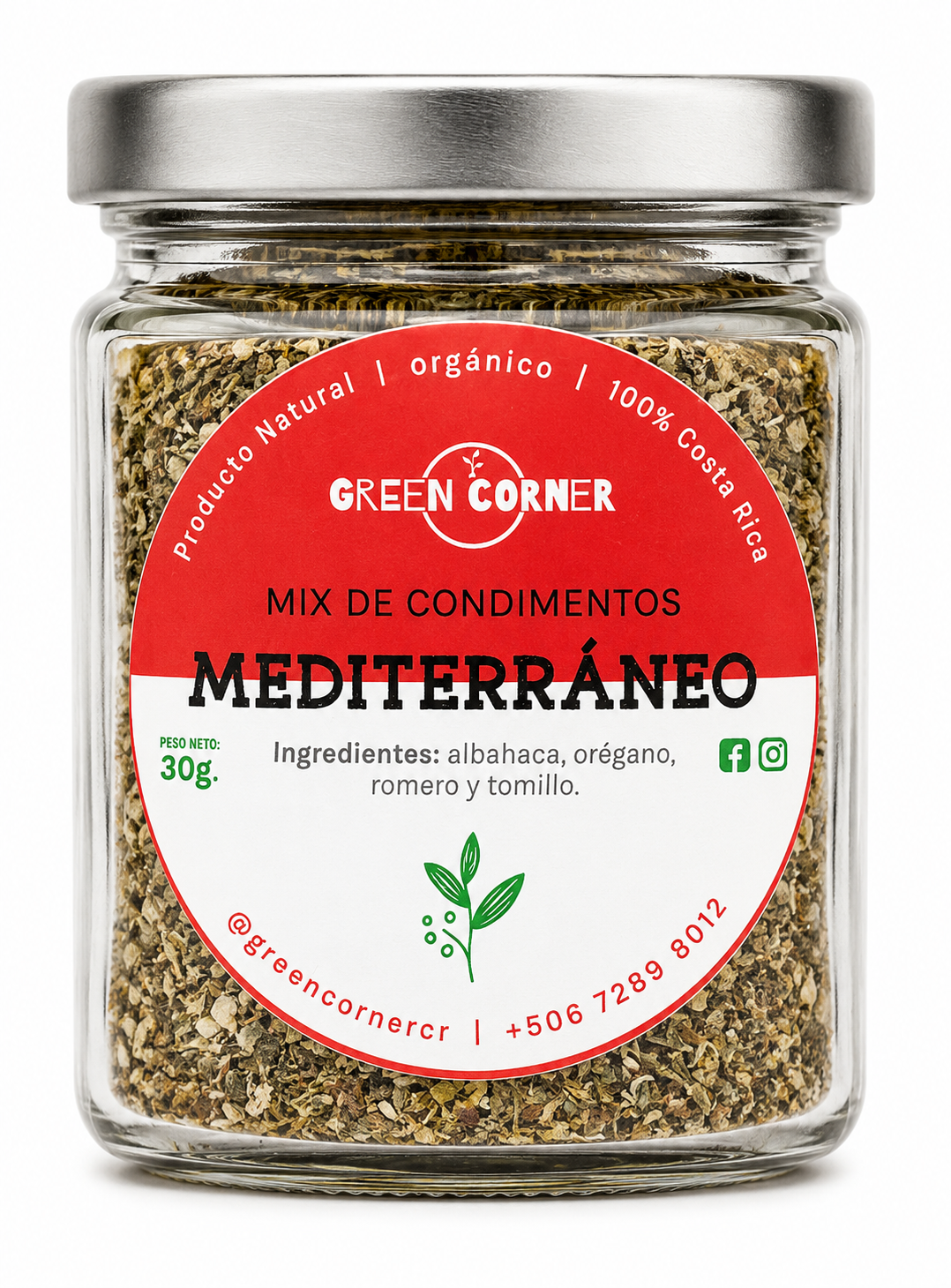 MIX DE CONDIMENTOS MEDITERRANEO GREEN CORNER FRASCO 40G