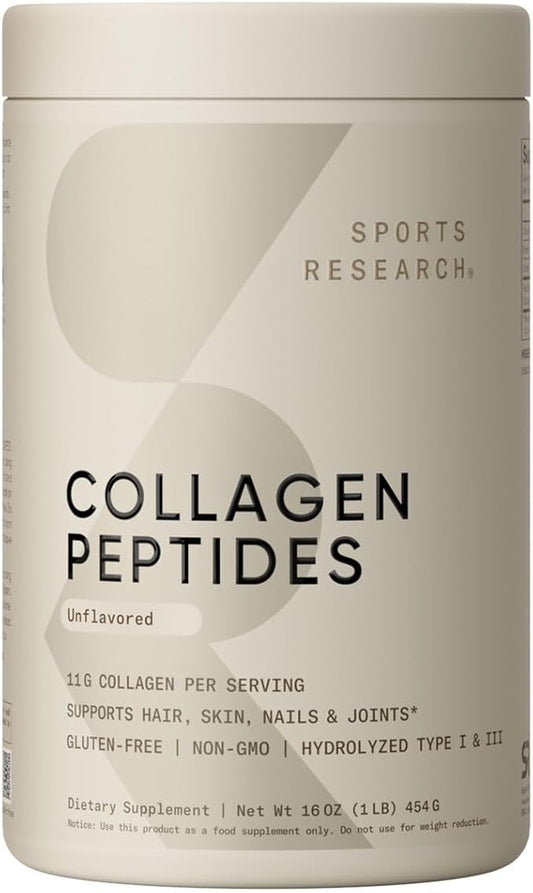 COLLAGEN PEPTIDES UNFLAVORED SPORTS RESEARCH 454G