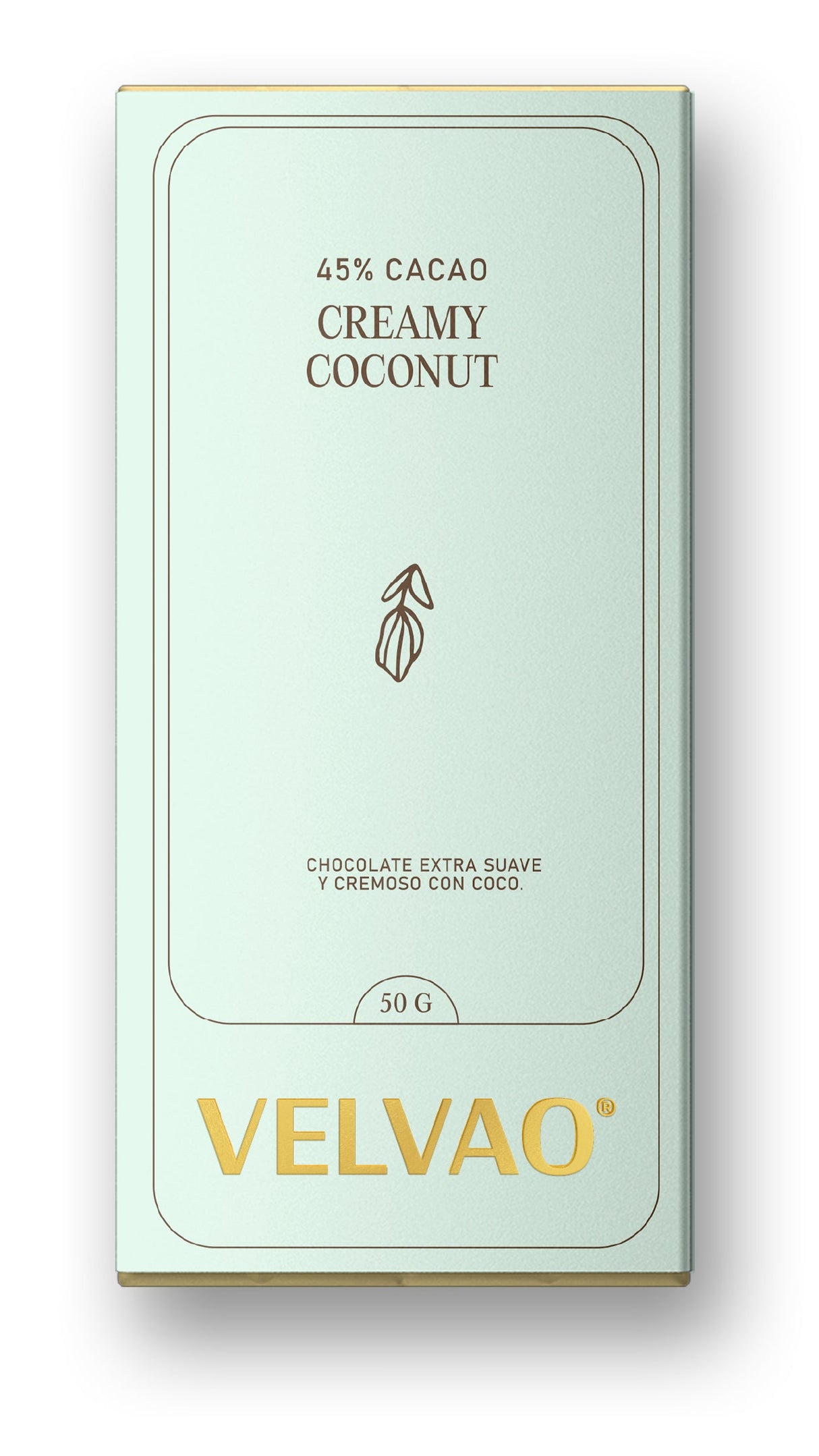 CREAMY COCONUT 45% CHOCOLATE VELVAO 50G