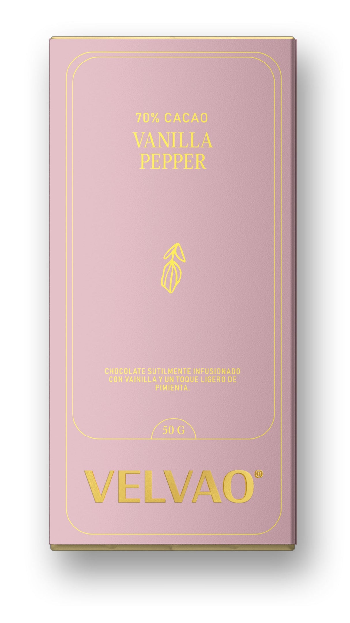 VAINILLA PEPPER 70% CHOCOLATE VELVAO 50G