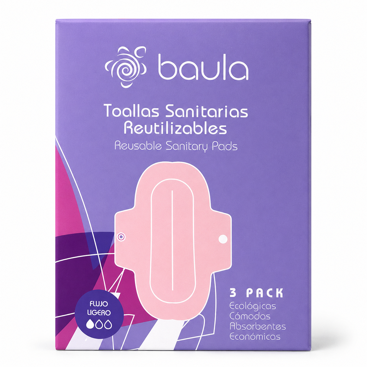 TOALLAS SANITARIAS REUTILIZABLES BAULA3 UNIDADES