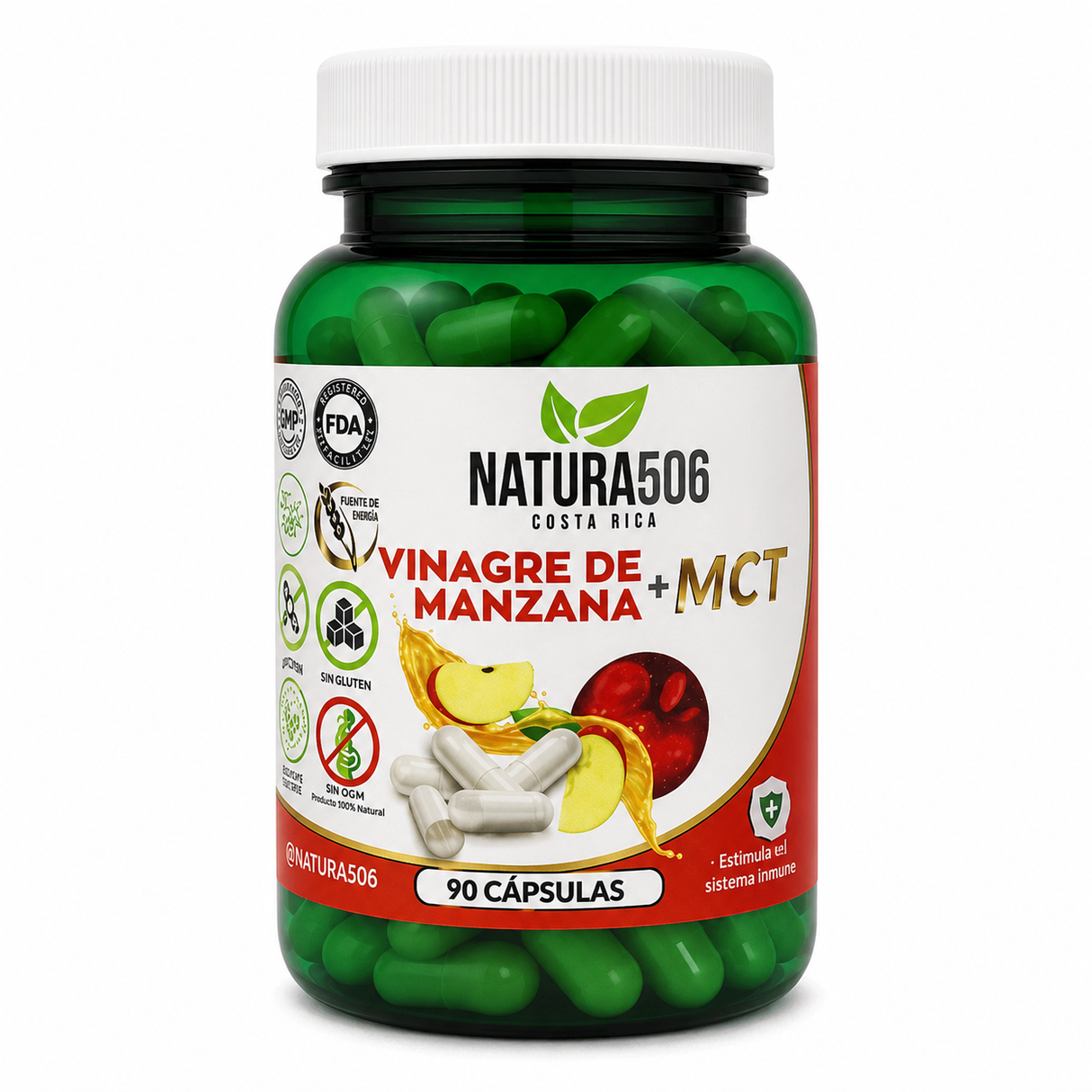 PASTILLA VINAGRE DE MANZANA + MCT NATURA 506 90 CÁPSULAS