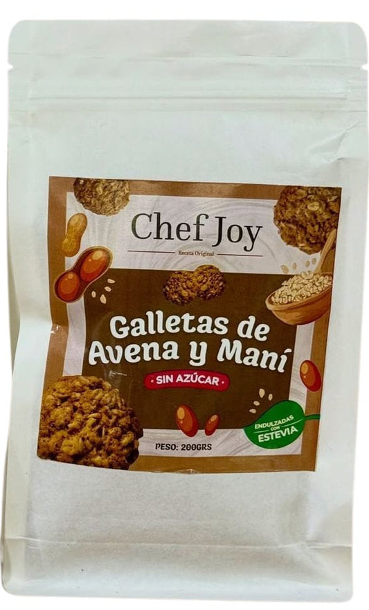 GALLETAS DE AVENA Y MANÍ CHEF JOY 200G