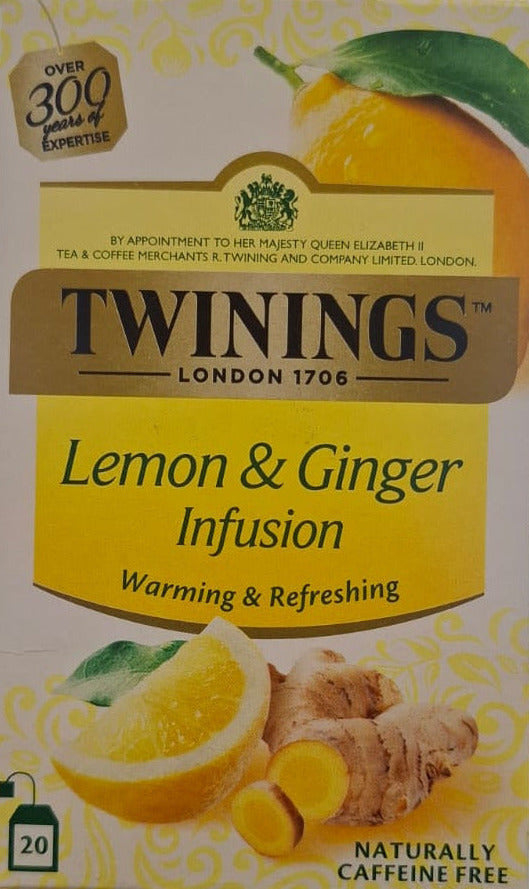 INFUSIÓN LIMÓN Y JENGIBRE TWININGS OF LONDON 20 UNIDADES