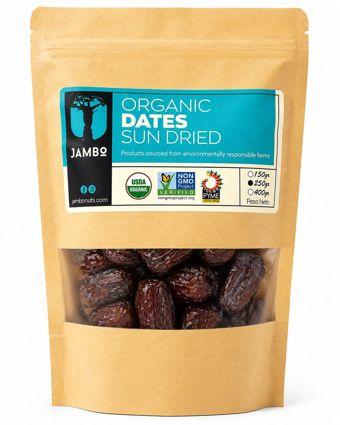 DATILES DESHIDRATADOS JAMBO 250g