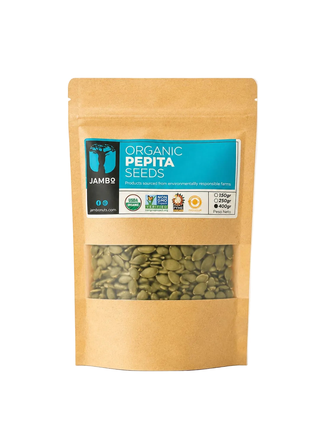 SEMILLA PEPITA ORGANICA JAMBO 400g