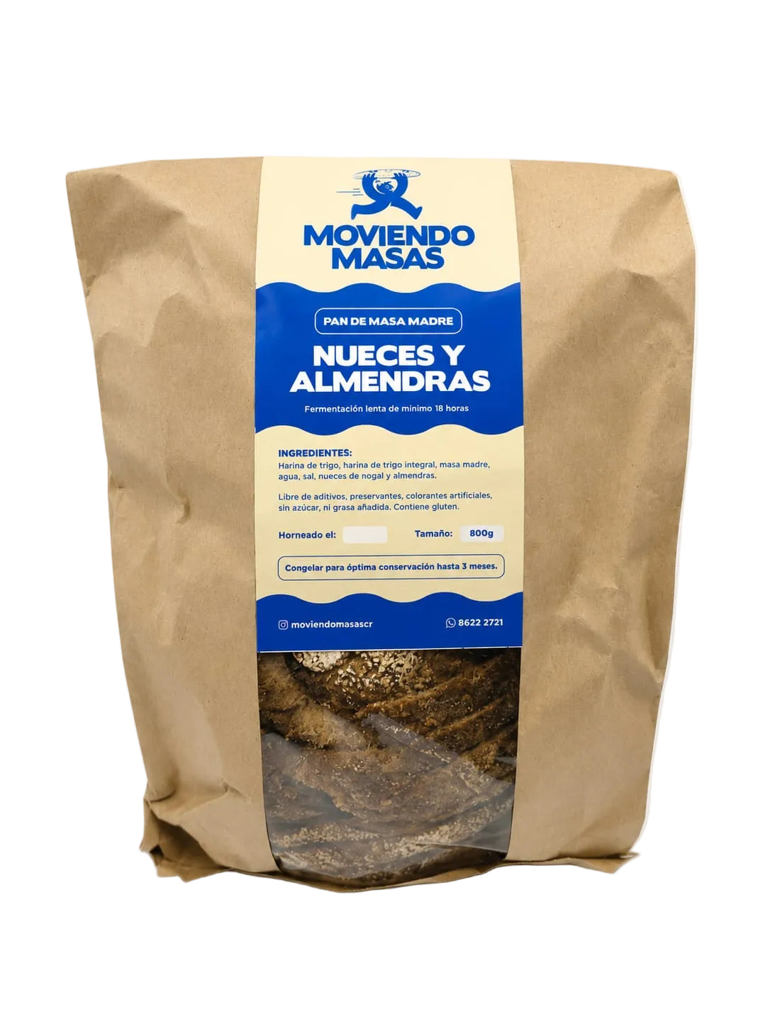 PAN NUECES ALMENDRAS MOVIENDO MASAS