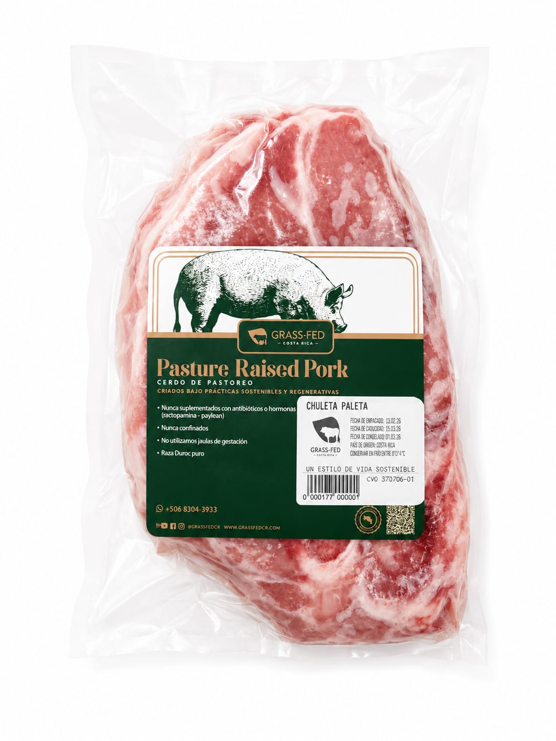 CHULETA PALETA GRASS FED KG