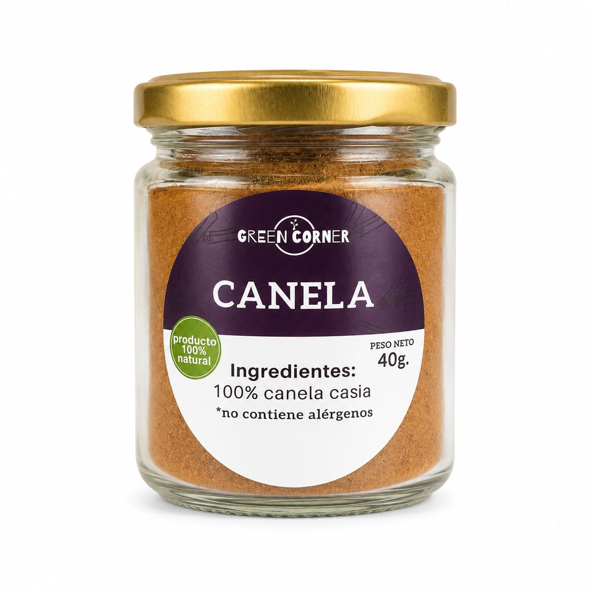 CANELA EN POLVO GREEN CORNER FRASCO 40G