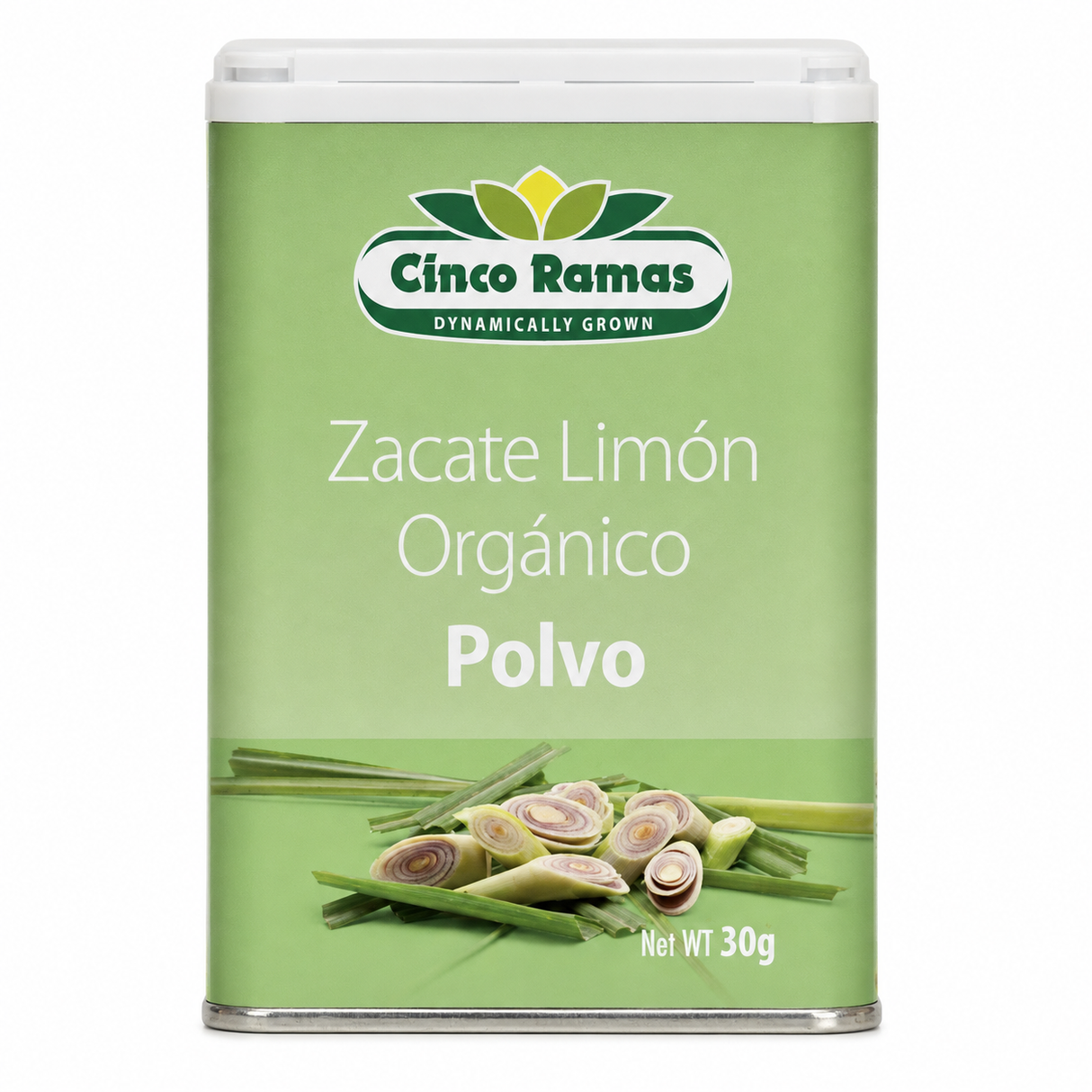 ZACATE LIMÓN MOLIDO ORGÁNICO CINCO RAMAS 30G